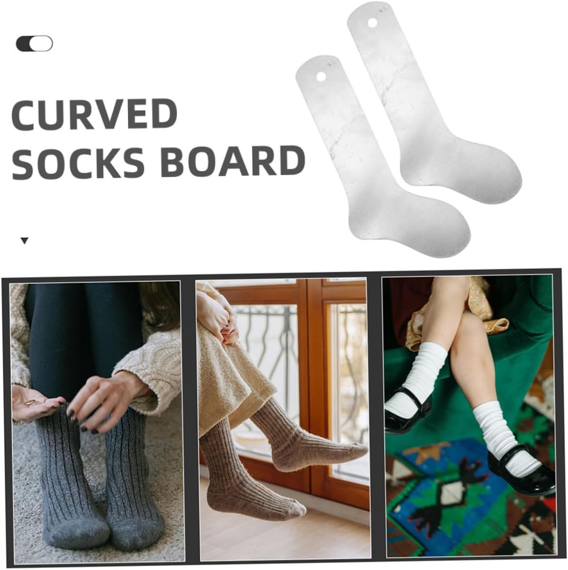 Curved Sock Shaping Boards Aluminum 4pcs for Sublimation Printing