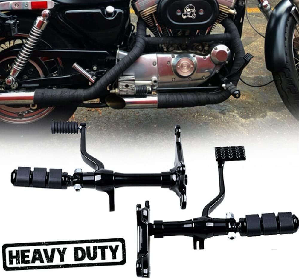 Astra Depot Black Forward Controls Foot Pegs Footrest Compatible For Harley Davidson Sportster 883 1200 XLH XL '91-03