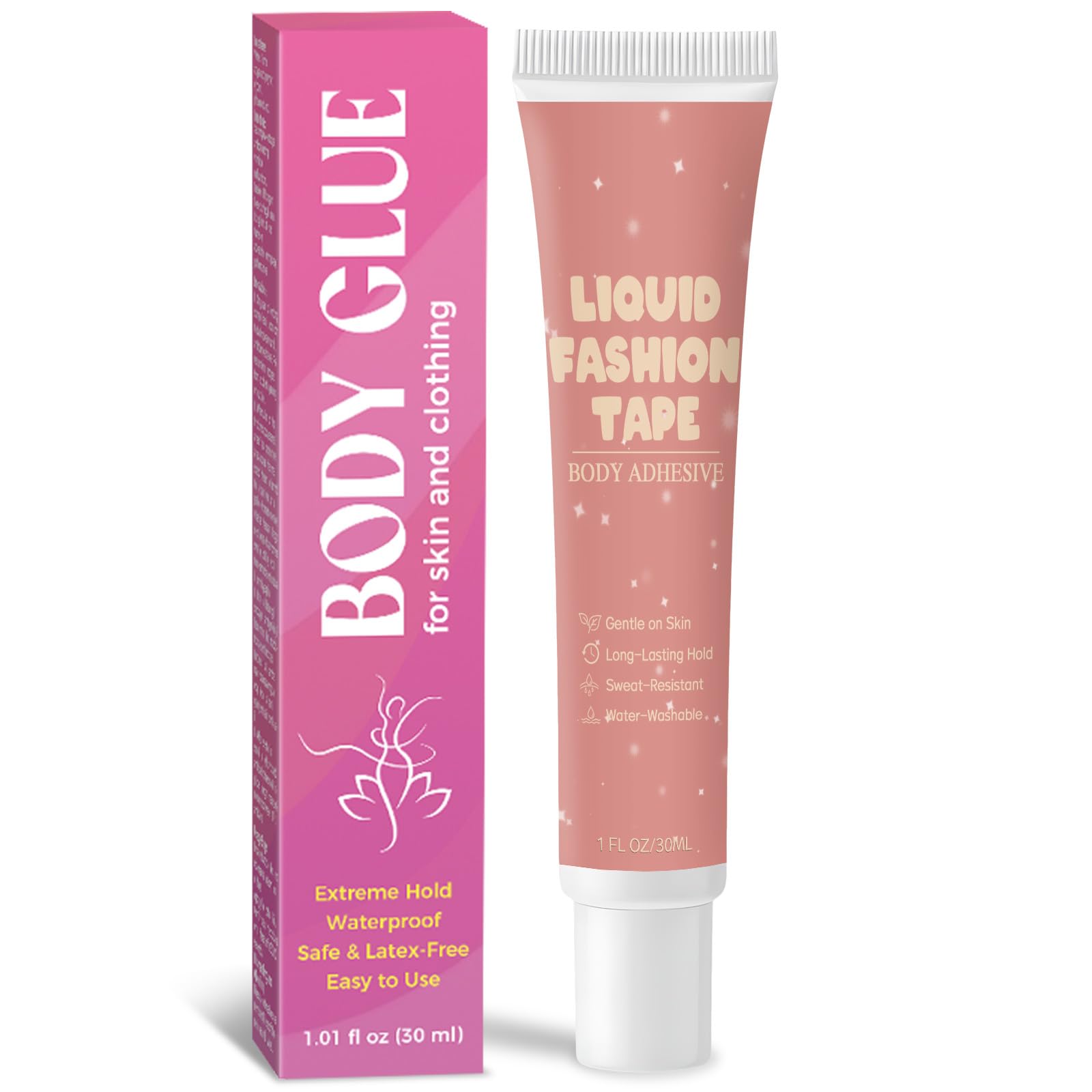 Photo 1 of ***USED*** Body Adhesive for Clothing, Sweat Resistant & Long Lasting Body Glue for Clothes, Strong Hold for Dancers, Wigs, Bras, Stagewear & Costumes (30ml)