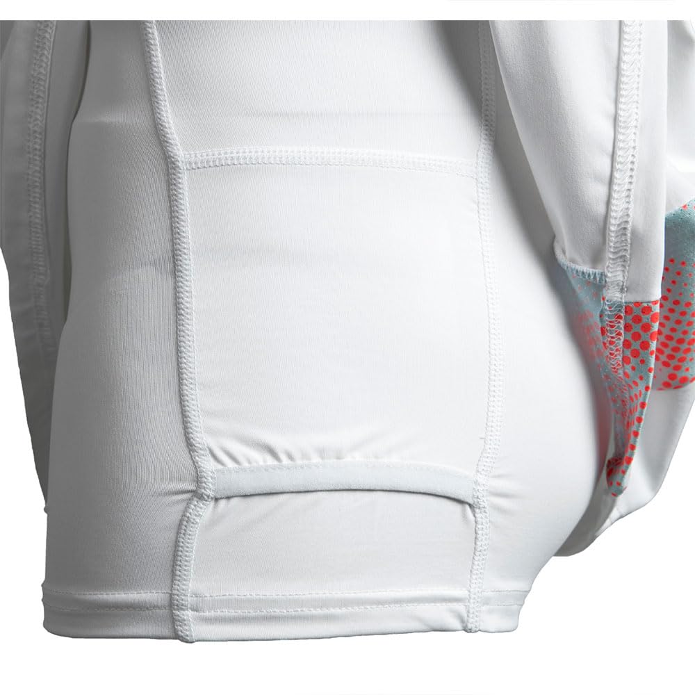 Izas RIGUAL Vestido de Padel para Mujer: Elegante, Transpirable y Funcional. Espalda Cruzada y Múltiples Bolsillos. Falda de Tablas con Pantalón Interior y Bolsillos Guarda Pelotas