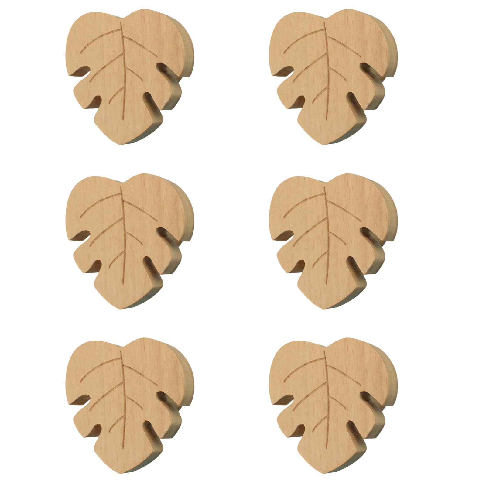 MOROBOR Leaf Shaped Wooden Knobs
