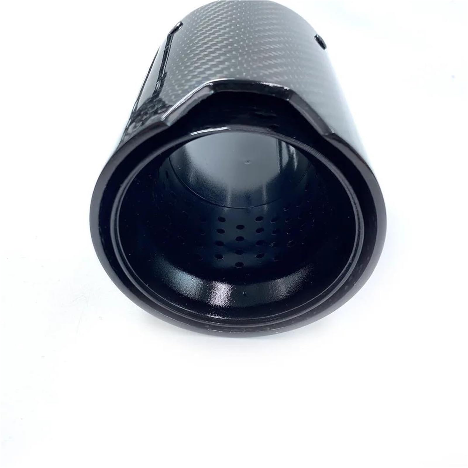 1 Pezzo di Punta per Marmitta di Scarico Posteriore Nera Lucida da 170 Mm di Lunghezza per Marmitta Universale per BMW Terminale di Scarico per Auto(in 67MM-out 93MM)