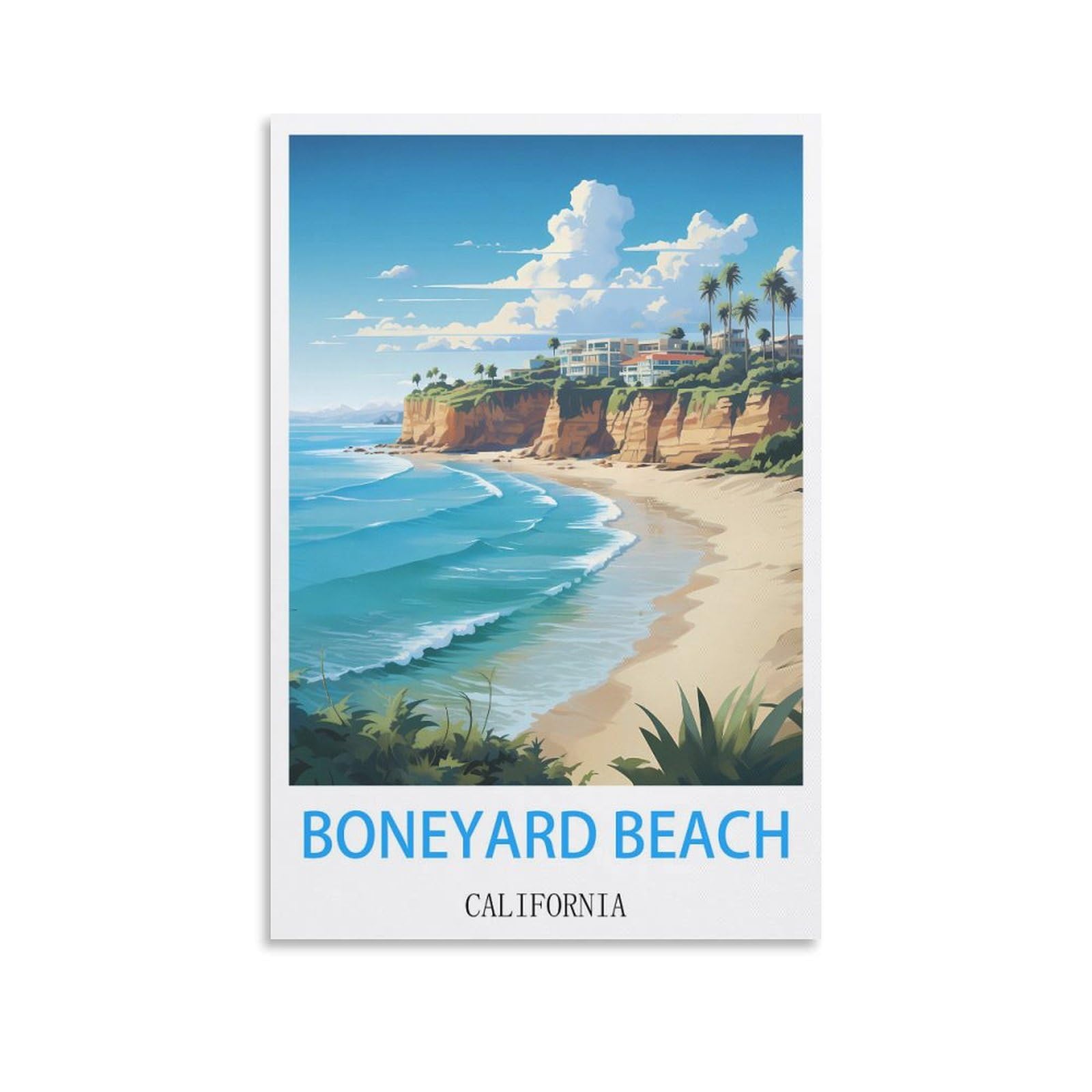 Retro Vintage Metal Tin Sign Boneyard Beach Californias Vintage Retro Man Cave Bar Pub Shed Novelty Gift Tin Wall Décor Metal Sign 15x30cm