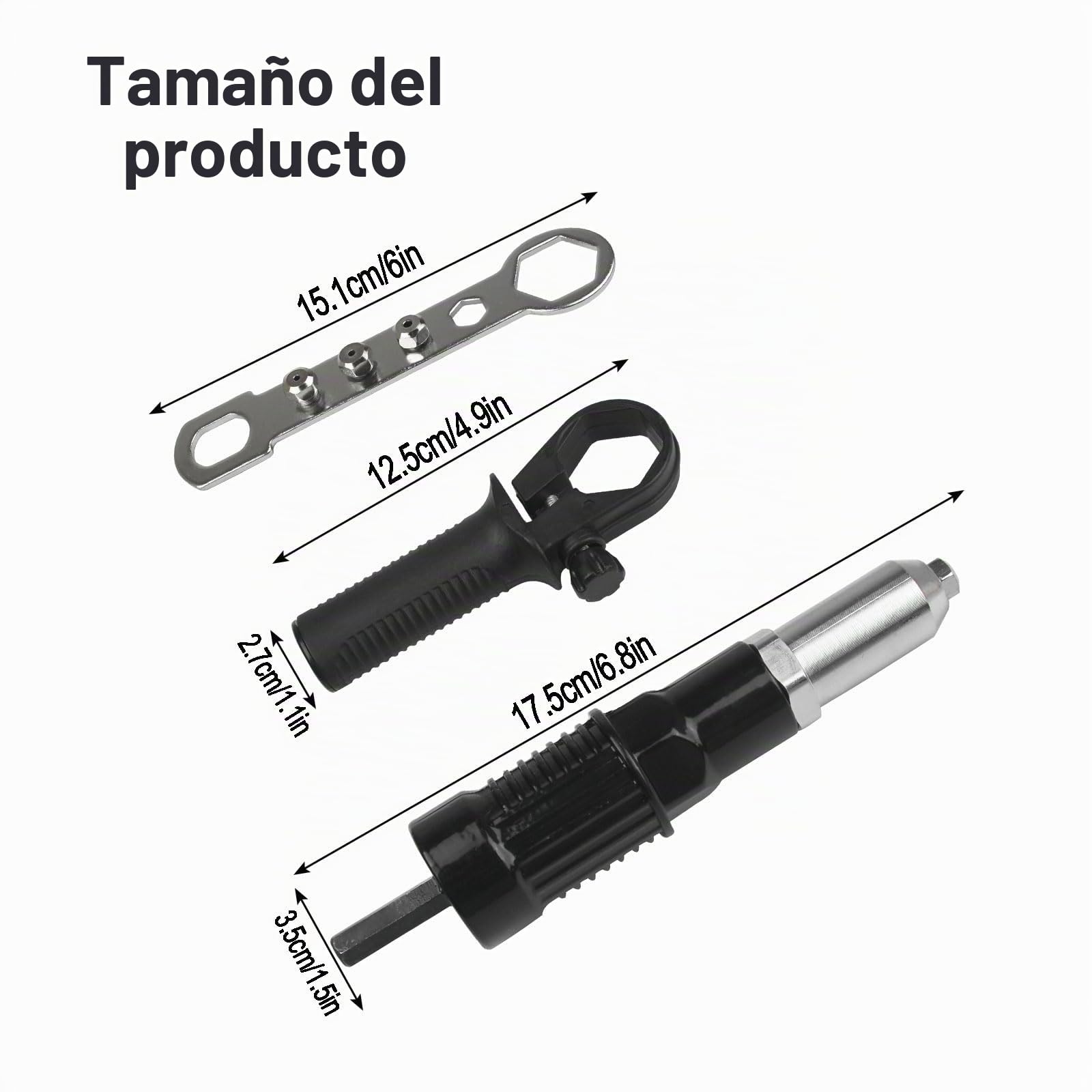 Adaptador de pistola de remaches, adaptador de pistola de remache eléctrica, accesorio de remache para taladro inalámbrico y eléctrico