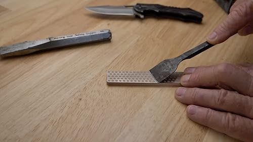 Miniatura 4 de Tecnología de mecanizado de diamante (DMT) Piedra de banco de piedra de afilar de diamante de 4 pulgadas, sacapuntas de grano extra fino (W4EE)