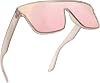 GLINDAR Oversized Square Polarized Sunglasses for Men Women, One Piece Shield Shades UV400 Protection