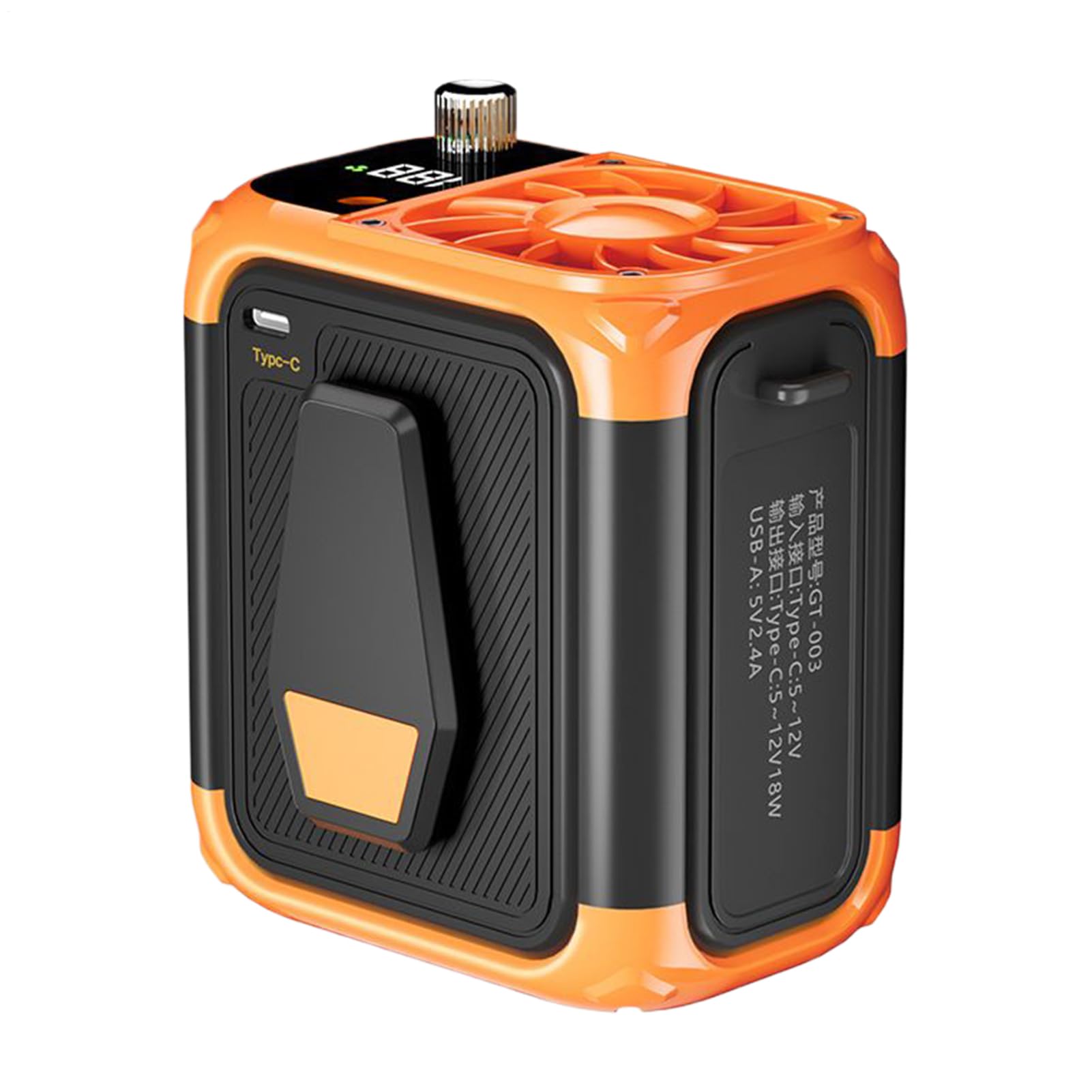 Ventilador de cintura portátil para refrescarse trabajando al aire libre con clip