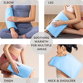 Boncare Stay-On Large Vinyl Electric Heating Pad for Neck and Shoulders and Back Without Auto-Off, Low & High Heat Levels, Waterproof Hot Heat Pad with Washable Cover (12x24, 1-Pack)