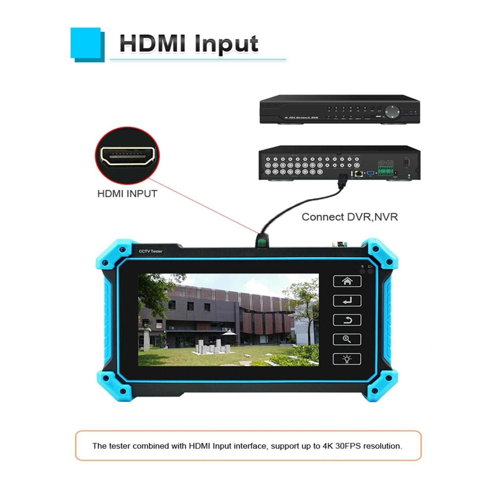Tester CCTV, 5.4 "8K CCTV IPC Tester IPC5200 Narzędzie Do Testowania Kamery 8MP AHD CVI TVI VGA HDMI PTZ PoE UTP Kabla Sieciowego(IPC-5100C Plus)