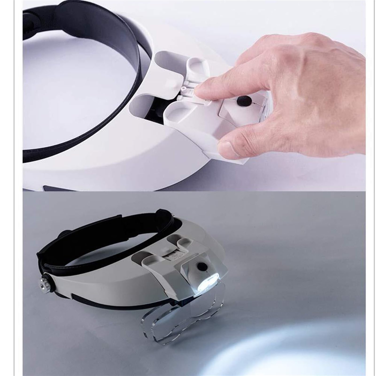 3,5-fache Vergrößerung, Lupenbrille für Zahnärzte, Kopfbandlupe mit LED-Licht, freihändige Lesebrille für Naharbeiten, Lupenbrille,