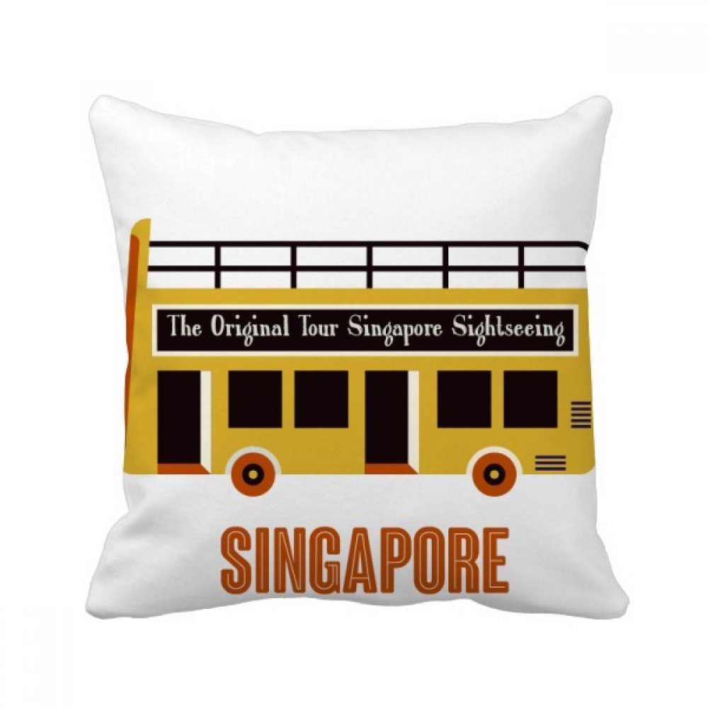 Coussin Singapour Téléphérique : Le Cadeau Déco Idéal en 40x40cm pour un Intérieur Moderne