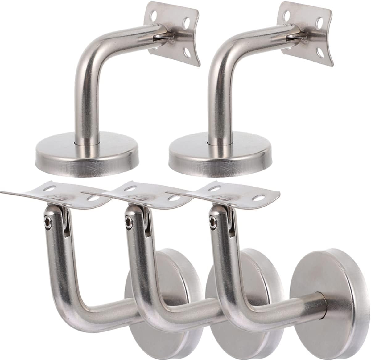 Outanaya 5pcs Stainless Steel Wall Bracket Ladder Bracket for Railings Handrail Holder