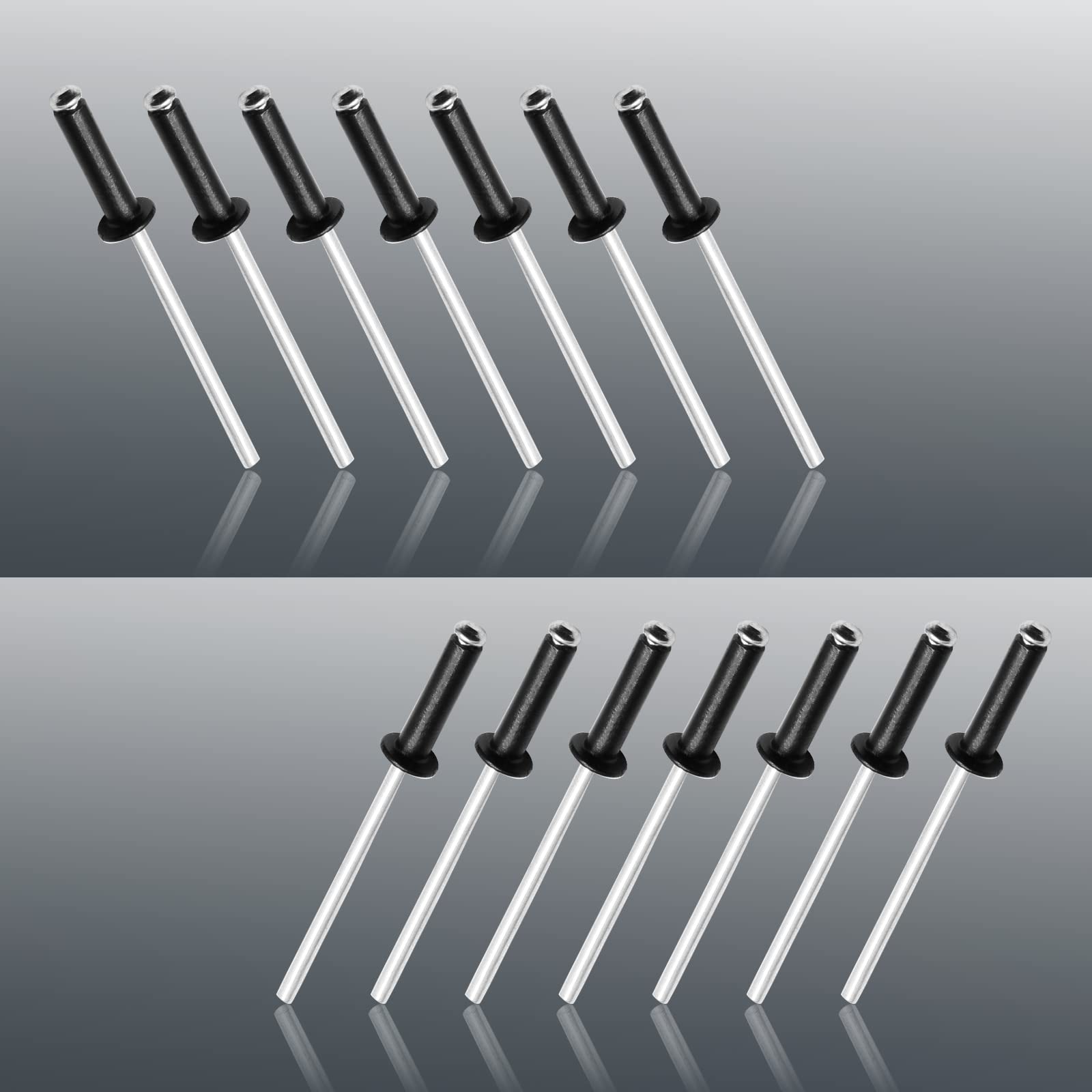 HARSKIYER 1/8" X 1/2" Black Aluminum Pop Rivets - 60 Pcs Kit For Boat, Kayak, Metal, & DIY - View #10