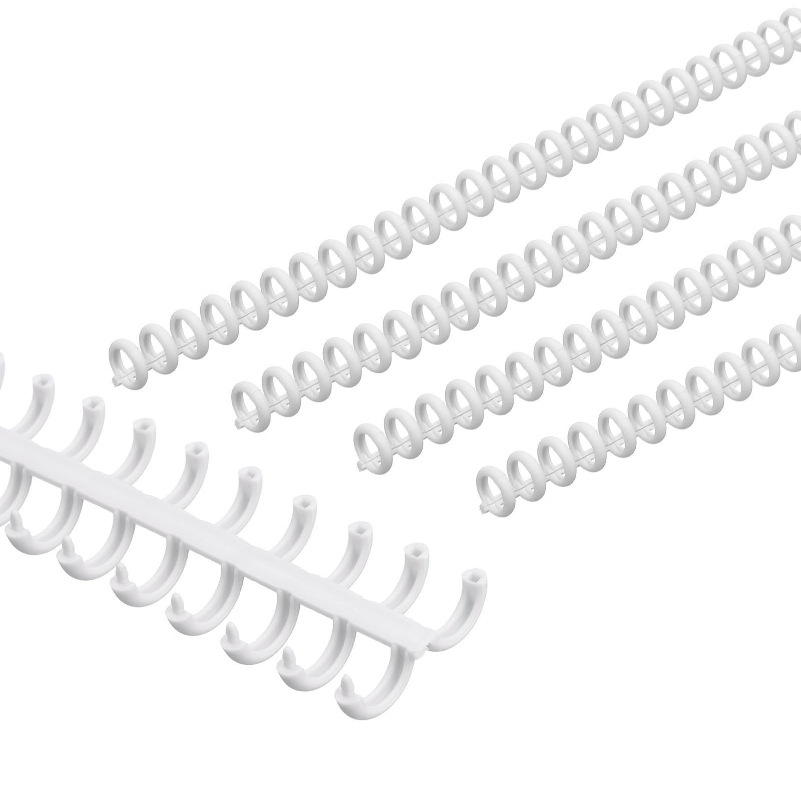 PATIKIL 8.5mm(1/3") Plastic Spiral Binding Coils, 15 Pcs Binding Spirals 20-25 Sheet Capacity Binding Spirals for Binding Paper Sheets, White โ image 1