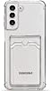 Transparent Silicone Case with Shock Absorbing Feature with Samsung Galaxy S21 Cover Camera Protected Card Holder