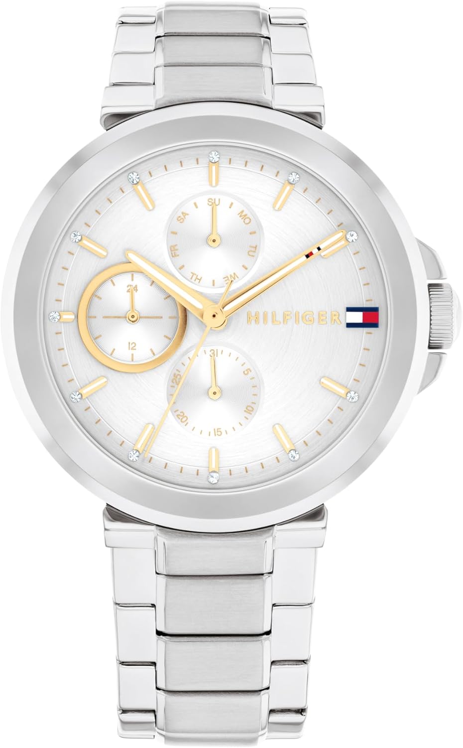 Tommy Hilfiger Women's Quartz Multifunction Watch - Stainless Steel Bracelet - 5ATM/50 Meters Water Resistance - Premium Fashion, Timeless Elegance - Gift for Her - 38mm