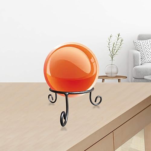 Miniatura 6 de Black Iron Gazing Globe Stand, Wrought Iron Sphere Holder, Crystal Ball and Glass Bowl Display Stand, Metal Egg Holder 4.5inches x 2inches