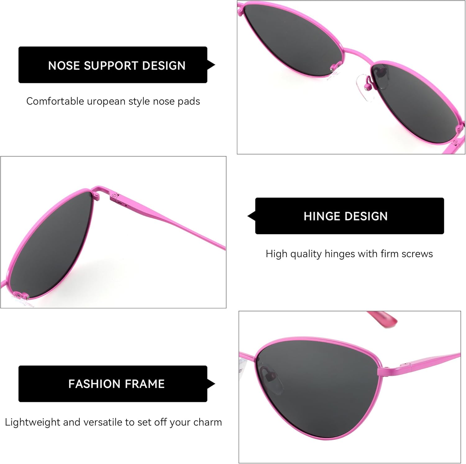 ZENOTTIC Cat Eye Sunglasses for Women UV400 Polarized Glasses Trendy Fashion Style Woman Sunglass - Image 5