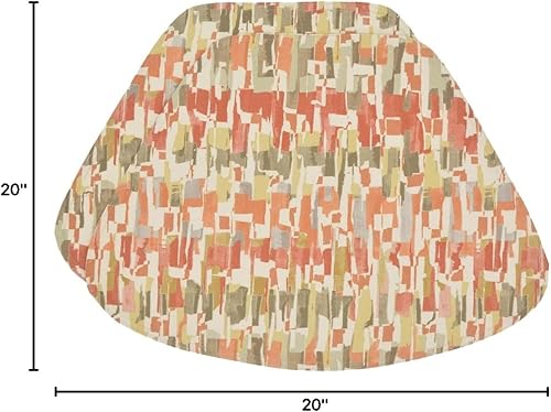 Miniatura 6 de Sweet Pea Linens Britto Garden Party - Juego de dos manteles individuales en forma de cuña con estampado naranja