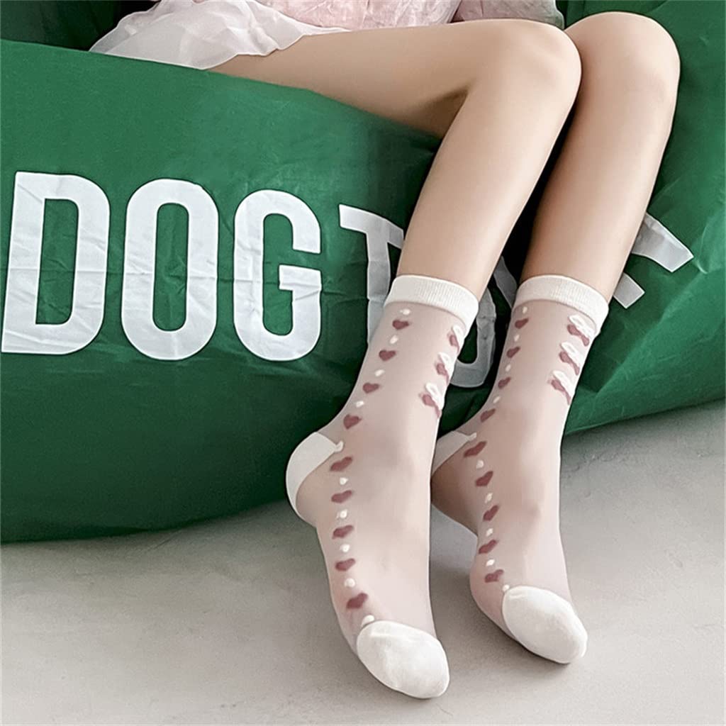 Home Kolekcje 3 pary moda damskie skarpetki letnie kryształowe jedwabne skarpetki damskie Harajuku dziewczyna student w kropki urocze skarpetki skarpetki
