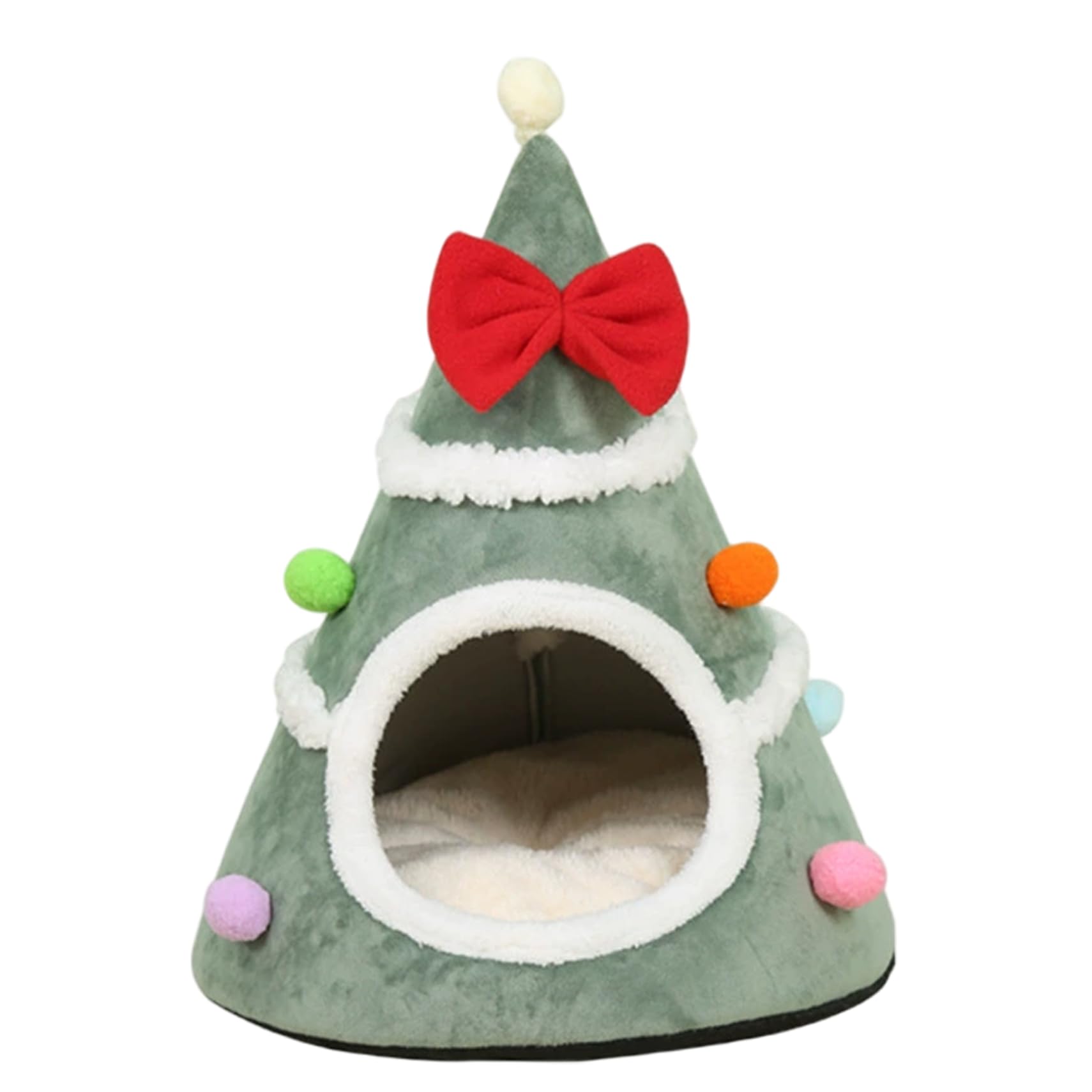 Lit pour chat en forme d'arbre de Noël tente animaux douce