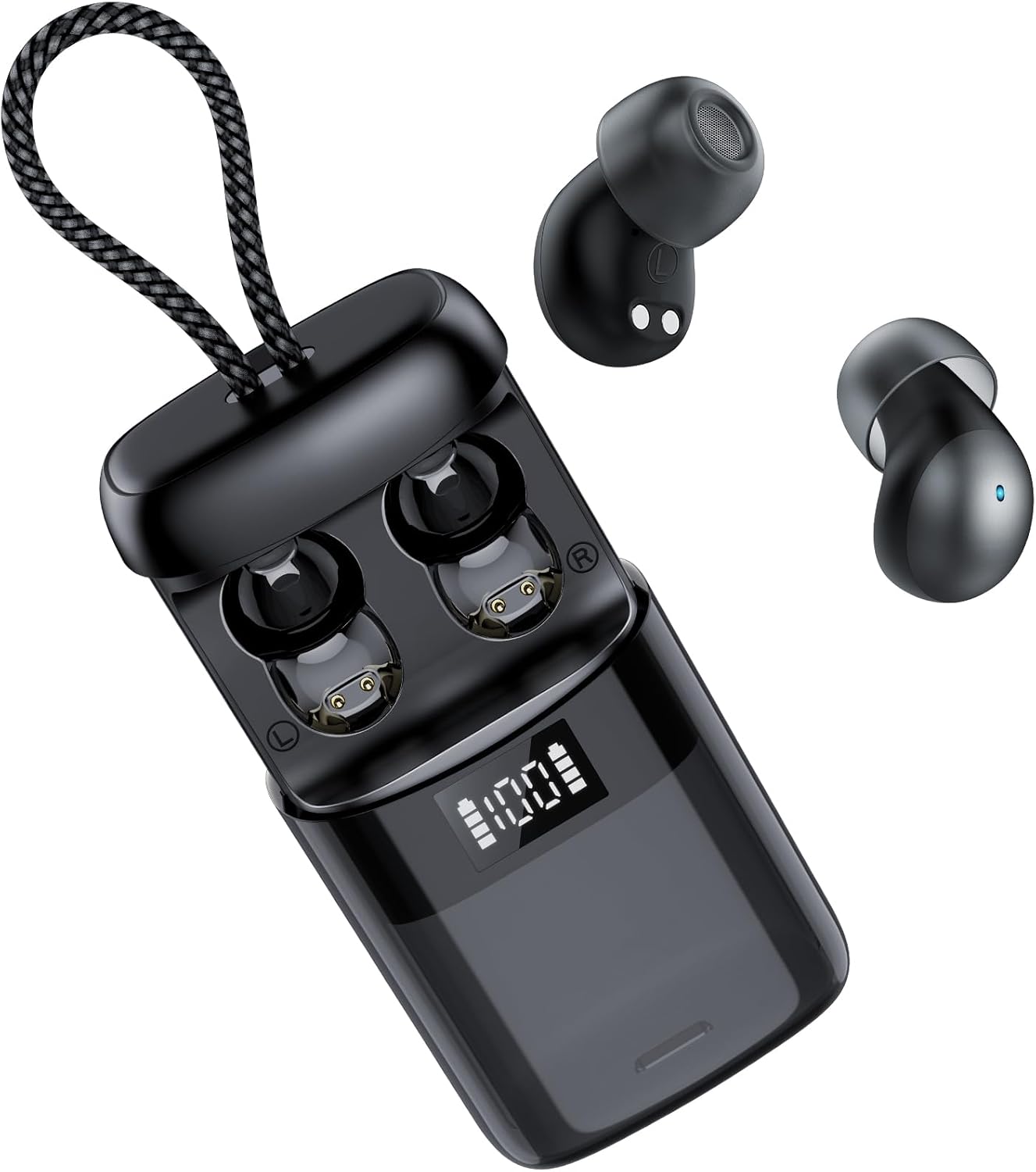 Sleep Earbuds Bluetooth 6.0 in Ear, 2026 Mini Sleep Headphones with Sleep Monitor and APP, Small Earplugs for Side Sleepers, 48H Playtime Sleep Earphones with Sleep Mode, Deep Black