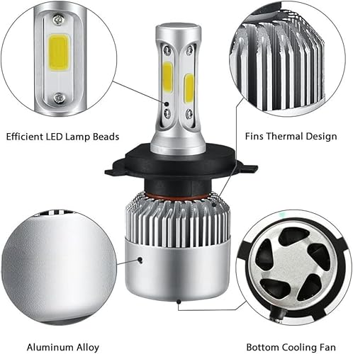 Miniatura 2 de 9005 - Faro LED COB súper brillante de 12000 lúmenes, bombillas para luces antiniebla de haz alto y bajo, Plug and Play, paquete de 2