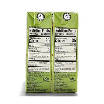 365 by Whole Foods Market, Organic Reduced-Sugar Apple Juice Boxes, 6.75 Fl Oz (Pack of 16)