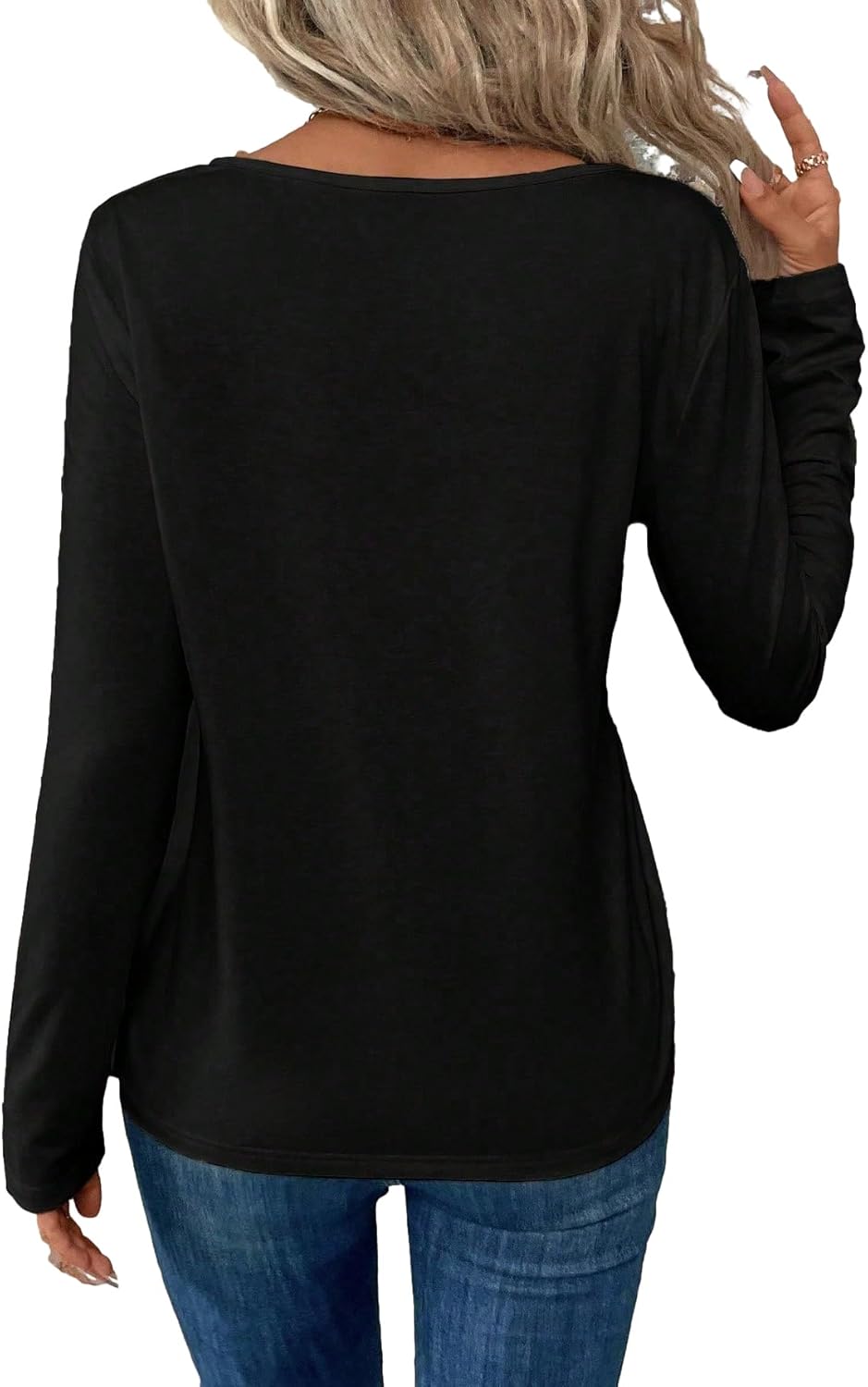 SODSHY Women's Cowboy Shirt Country Concert Outfit Cute Western Graphic Tee Casual Notched Neck Long Sleeve Top - Image 2