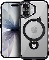 Gshield Capa Case Capinha Raptor com Suporte Kickstand compatível com Magsafe, Laterais Antiderrapantes Bordas Elevadas e Local para Acoplar Alça de Pulso (Preta, iPhone 17)