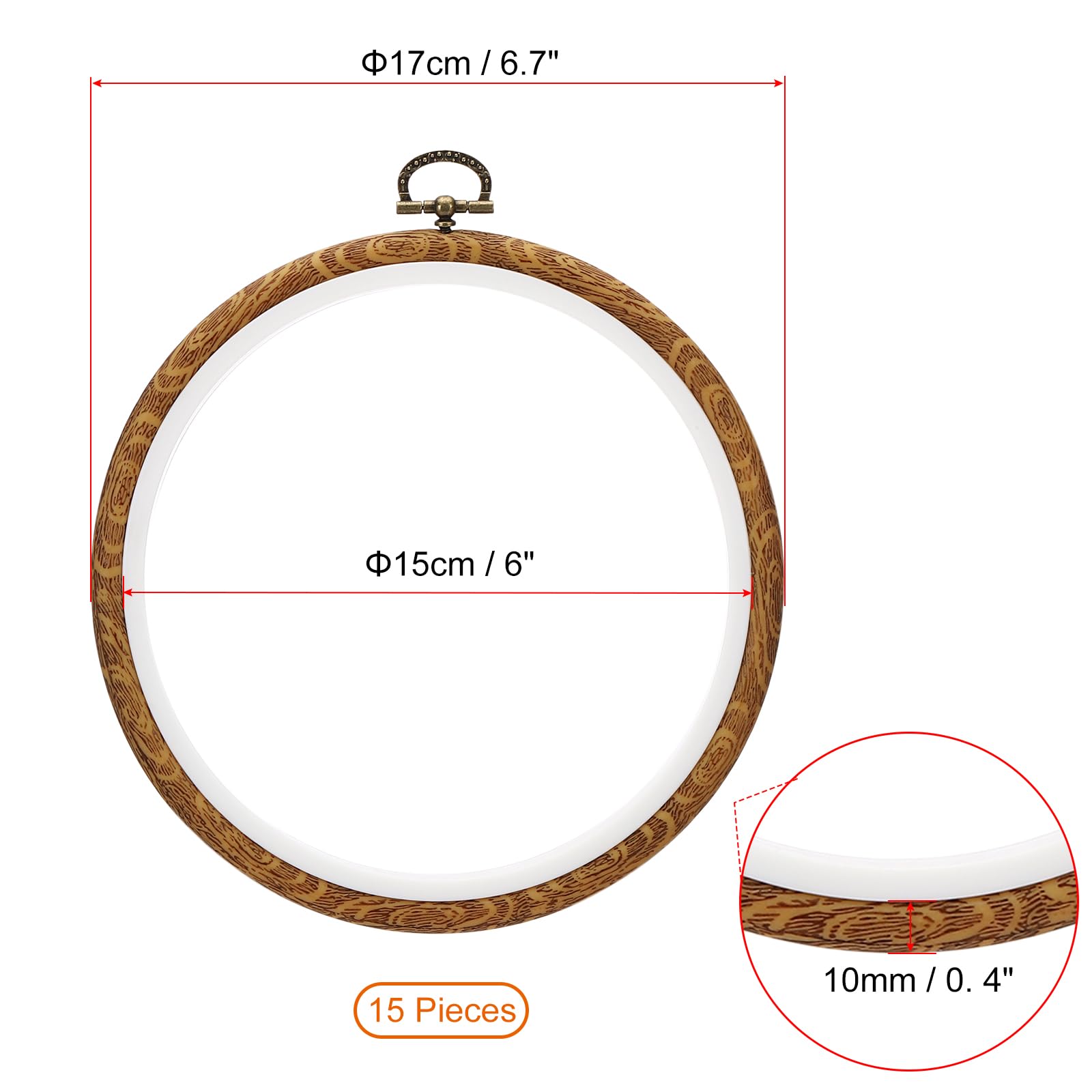PATIKIL 6inch Embroidery Hoops - Image 2