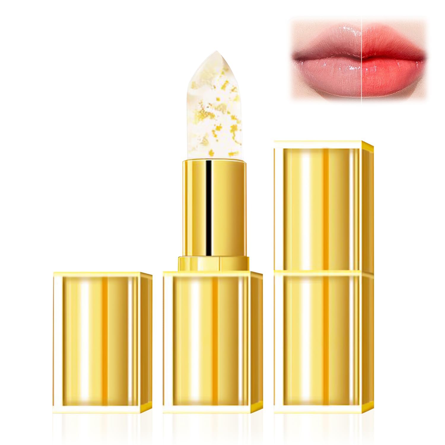 2PCS Kivora Lipstick, pH Color Changing Lip Balm, Moisturizing Glossy Shine Lip Gloss, pH Color Changing Lipstick, Hydrating Lip Tint for Soft, Natural-Looking Lips with Moisture Care