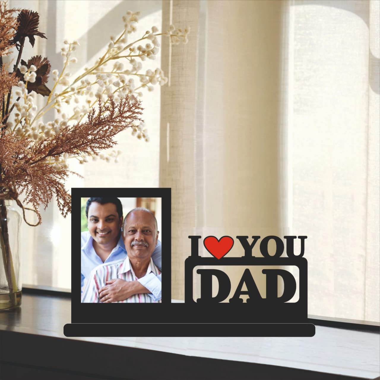 GIFT JAIPUR I Love U Dad Personalised Wooden Photo Table Top 11 X 6.5 In - Fathers Day Birthday Sorry Gift For Papa Father Dad, Rectangular, Tabletop, 11X6.5Inch (B0B2LJ73J1) Amazon Price History, Amazon Price Tracker