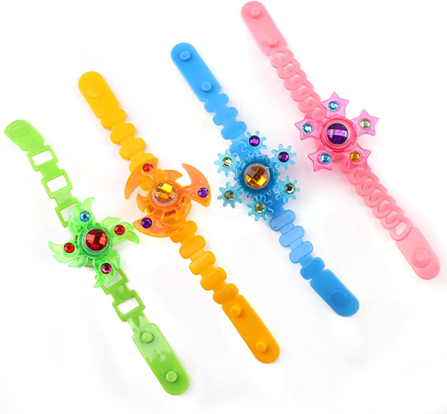 Rotary Spinner Wristband Decompressing Toy Colorful LED Spinner Stress Relief for Autistic Kids Finger Metal Toys for Adults Party Favor Kids