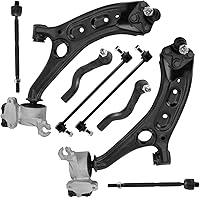 Vista 1275 de Detroit Axle - Kit de suspensión frontal de 8 piezas para Dodge Journey 2009-2015, 2 brazos de control inferiores, 2 rótulas, 2 varillas
