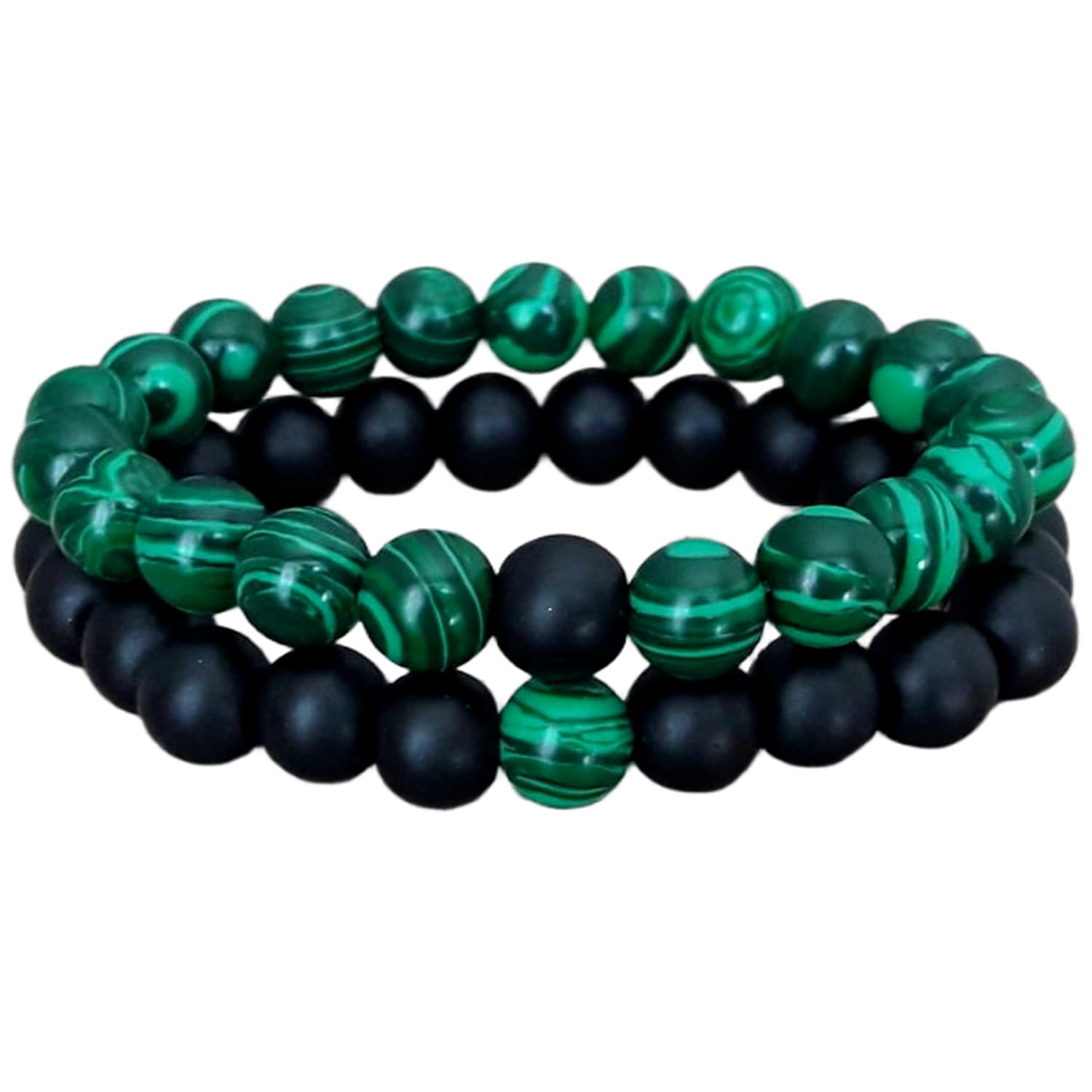 Bracelets couples shungite malachite surmonter manque distance