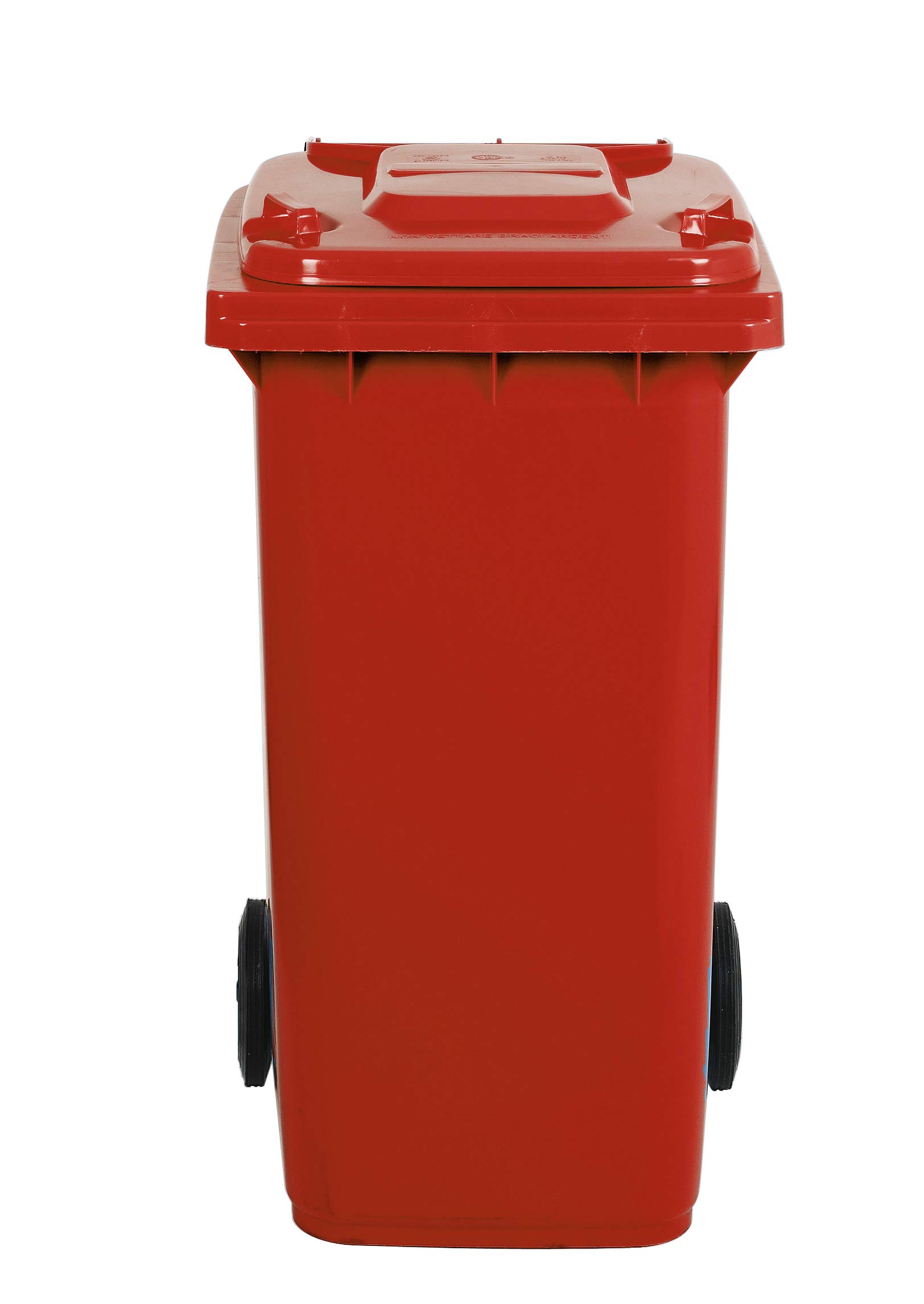 Mobil Plastic - Bidone Raccolta Differenziata 240 Litri con Coperchio e Ruote per Esterni | Colore Rosso | Plastica Resistente | Certificato UNI EN 840