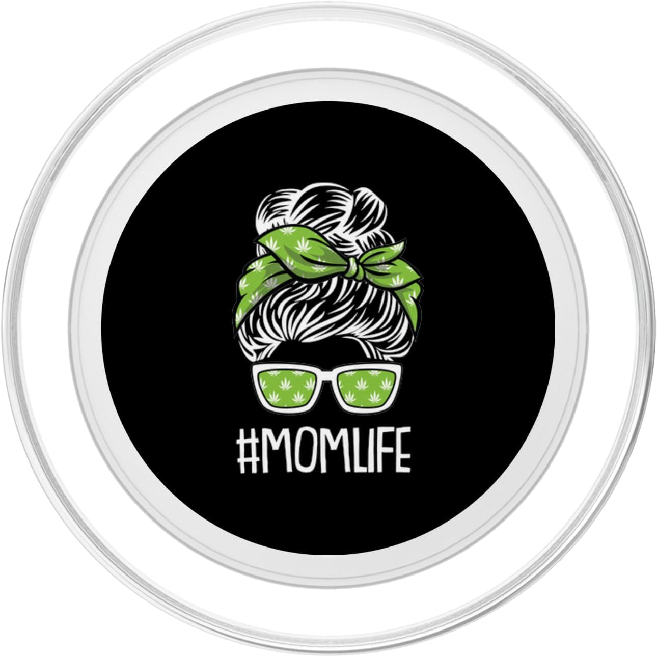 Mom-Life Mothers-Day Weed Marijuana Cannabis Pot-head Stoner PopSockets MagSafe PopGrip for iPhone