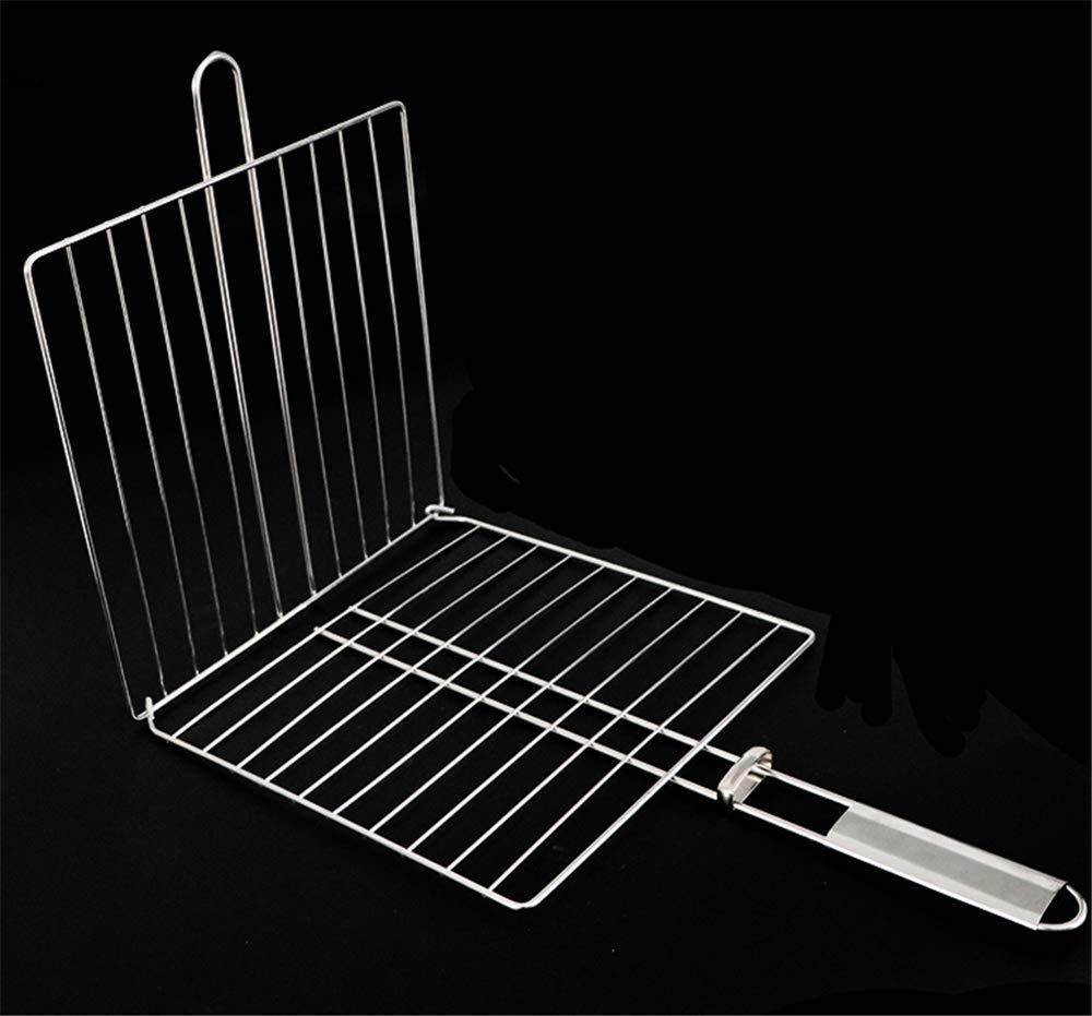 Parrilla para barbacoa, cesta para asar a la barbacoa, pinza para barbacoa de acero inoxidable, pinza para platos, pinza para alimentos de acero inoxidable, pinza Burnfish, herramienta para barbacoa