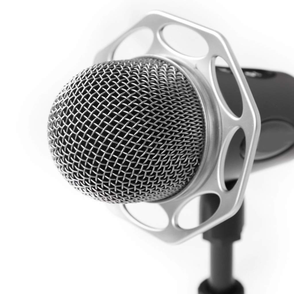 Mikrofon do nagrywania studyjnego, mikrofon pojemnościowy do transmisji ze stojakiem na telefon komputer PC połączenia konferencyjne, transmisja na żywo, podcasting, gry, śpiew karaoke,Black