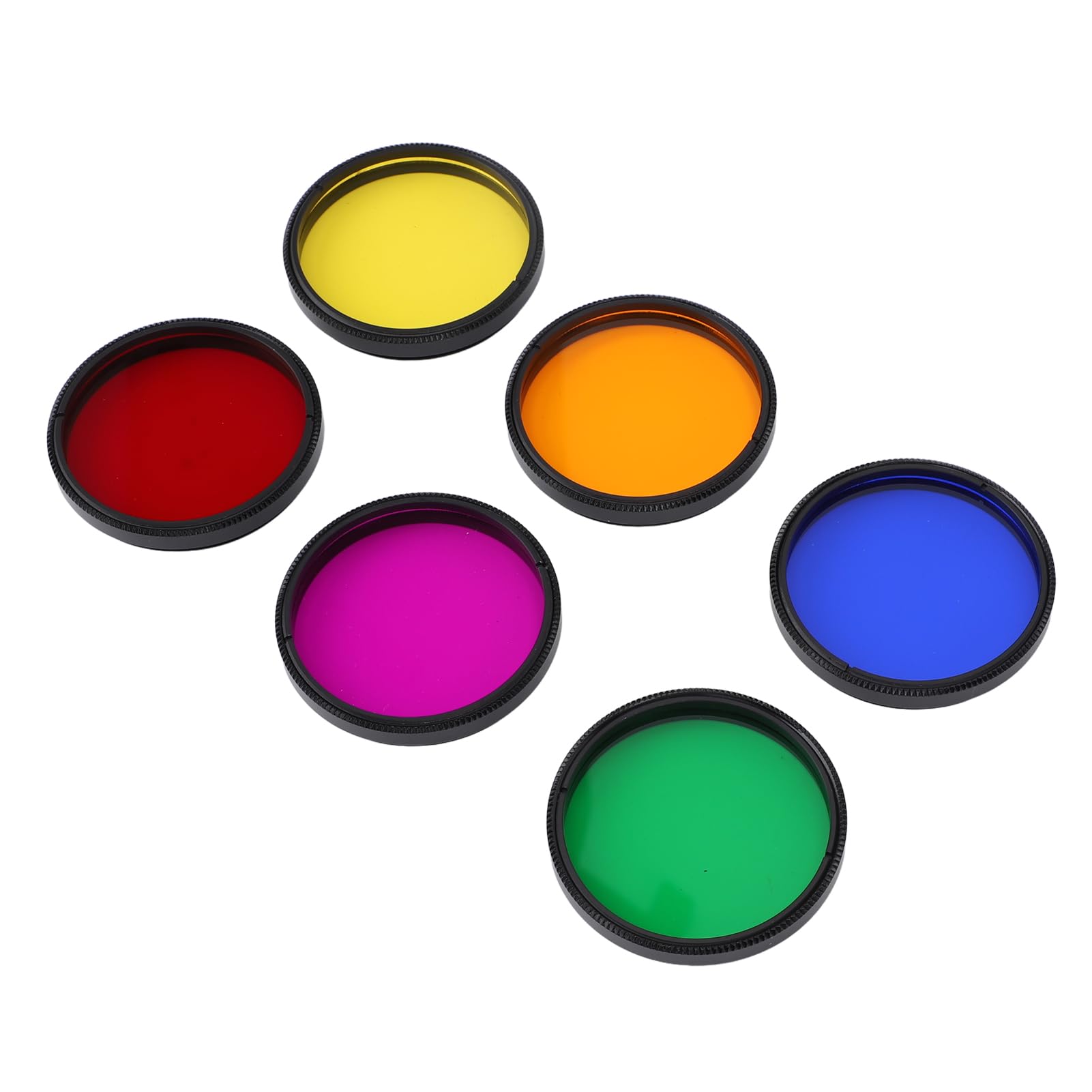 Set di Filtri Lunari per Oculare Telescopico 6 Colori M48x0.75mm Kit Filtro Oculare per Osservazione Planetaria Nebulosa Luna Custodia Antiurto Portatile