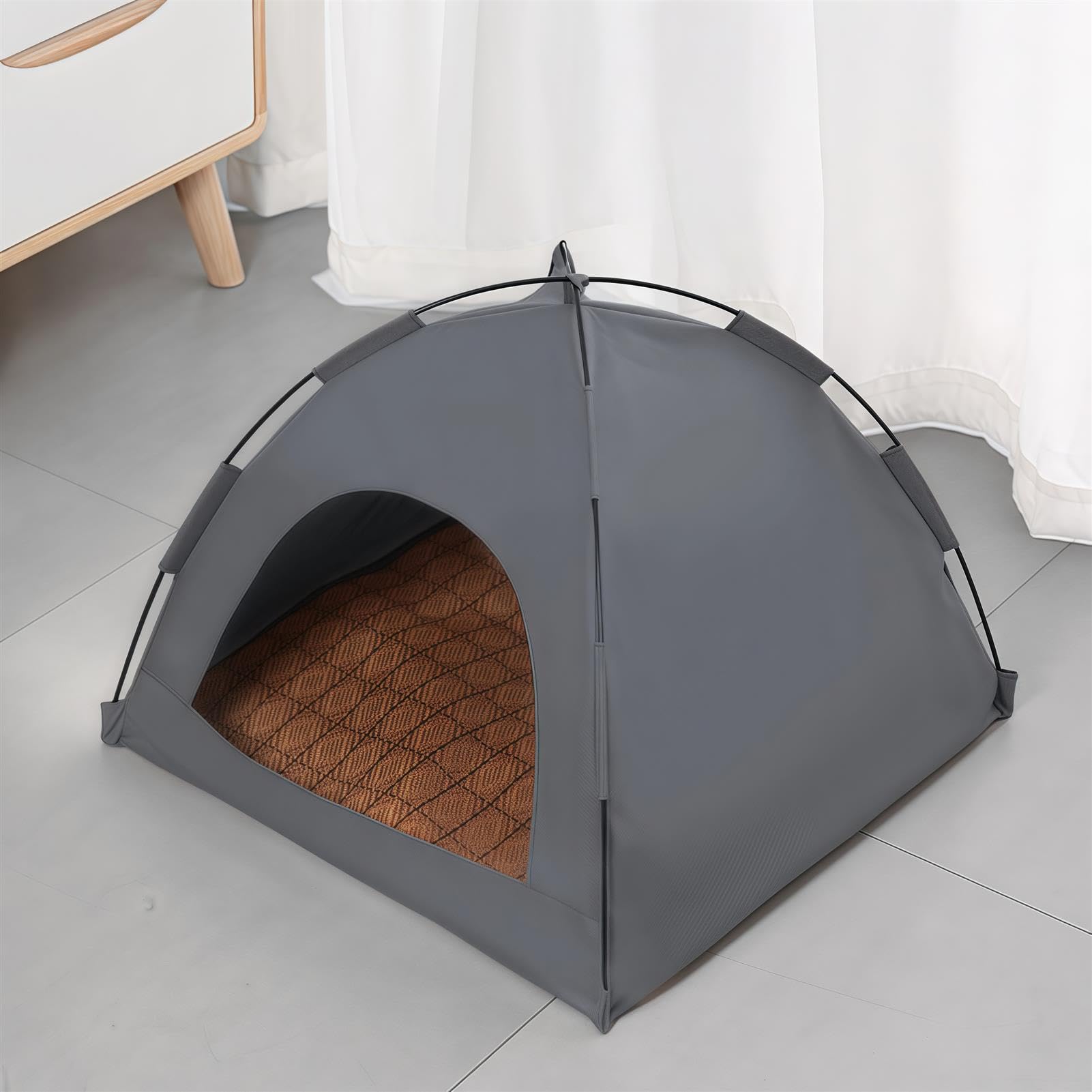 Tente pour chat avec coussin isotherme pliable pour petit chien