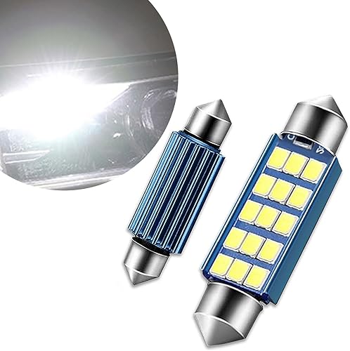 gunhunt 2 luces LED de techo de 1.654 in de doble punta para automóvil, 2835 luz de lectura impermeable de alto brillo, luz de mapa, reemplazo