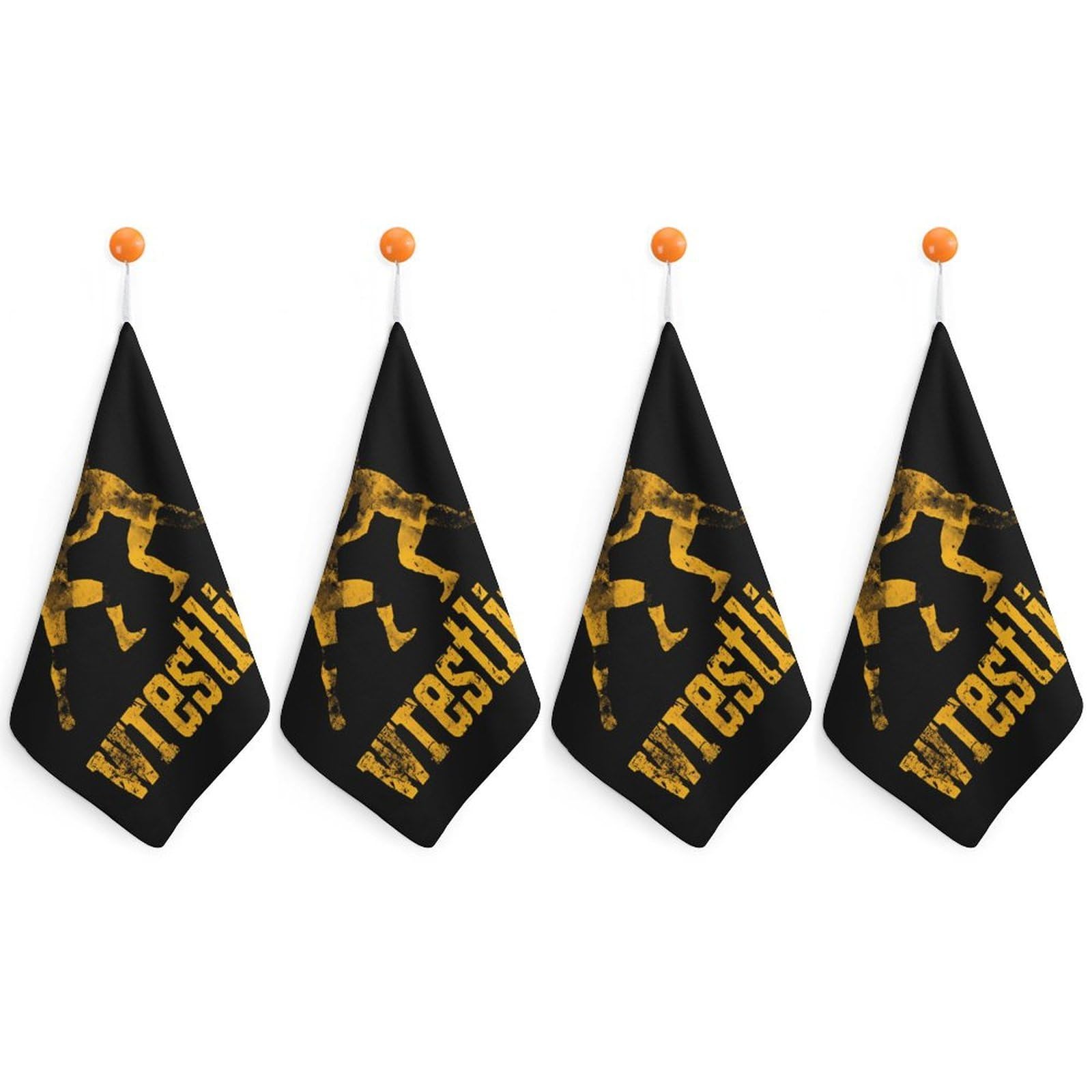 TXFBTRFSA Wrestling Hand Towels with Hanging Loop Kitchen Towel Handkerchiefs Cleaning Cloths