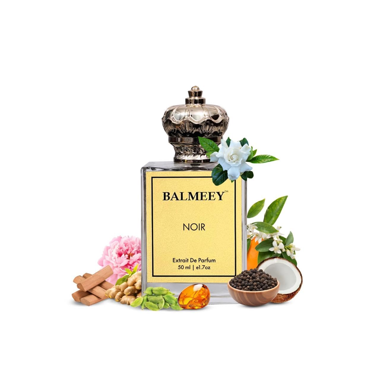 Noir Unisex Perfume | Long Lasting Eau De Parfum for Men & Women | Premium Musky & Woody Fragrance | Bold Everyday Perfume | 50ml EDP