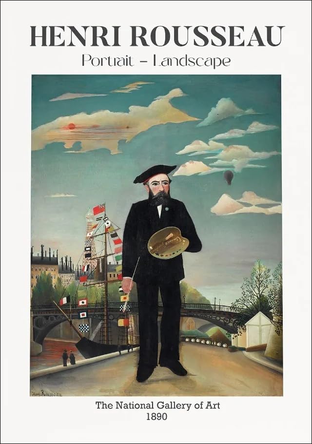 Affiche d’Henri Rousseau 58x80cm habillage de mur vide peinture moderne sans cadre