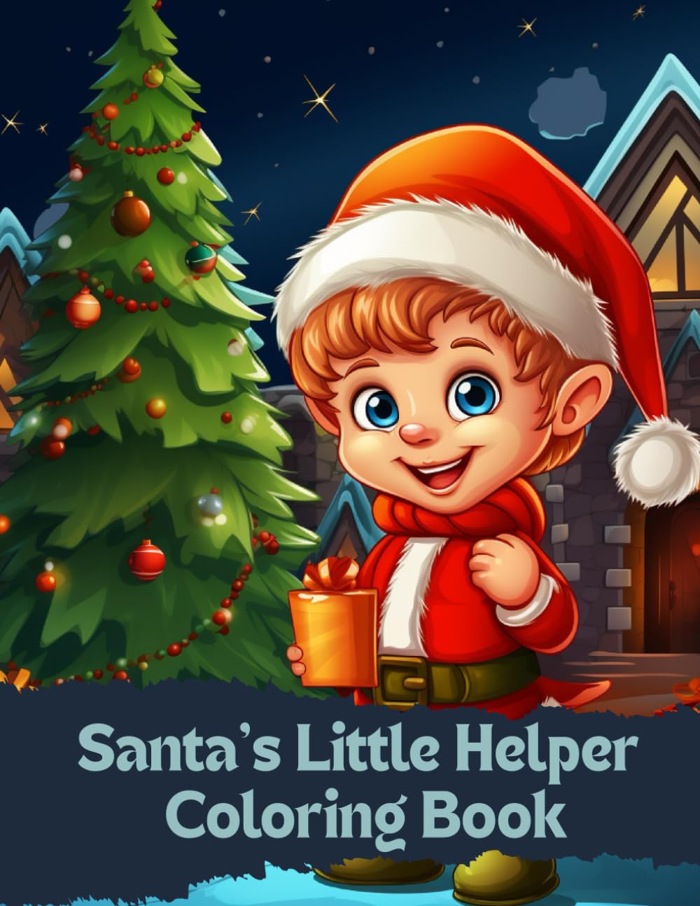Santa’s Little Helper Coloring Book: Fun & Easy Christmas Coloring Pages for Kids