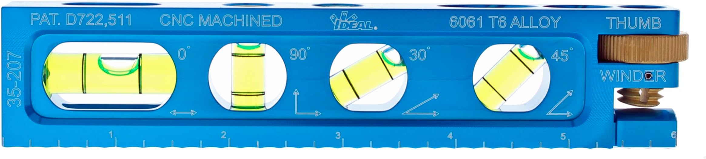IDEAL Electrical 35-207 6 in. Electrician Level With 4 Vials And Magnetic Jaw