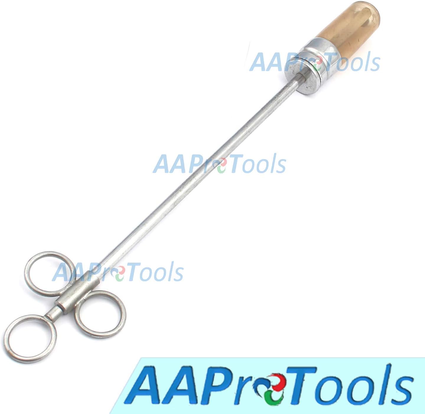 Balling Gun Livestock Bolus Boluses Capsule Small Large Animal 17" Veterinary Stainless Steel Pill Pusher Sheep Cattle Horse Cow Sheep Calf Colt 1" Diameter Plastic Vinyl Head Spring