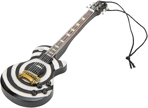 Miniatura 9 de Jiawu Modelo de guitarra, madera de tilo en miniatura, mini instrumento musical, regalo de casa de muñecas en miniatura, decoración del hogar